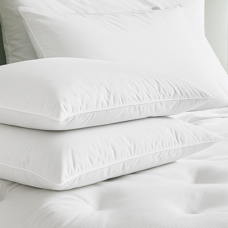 Kit 4 Travesseiros Pluma do Ganso – super macios e antialergicos